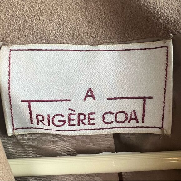 Vintage 70’s Pauline Trigere Oversized Faux Suede Textured Coat - Picture 10 of 12